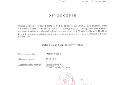 Autorizovaný bez. technik